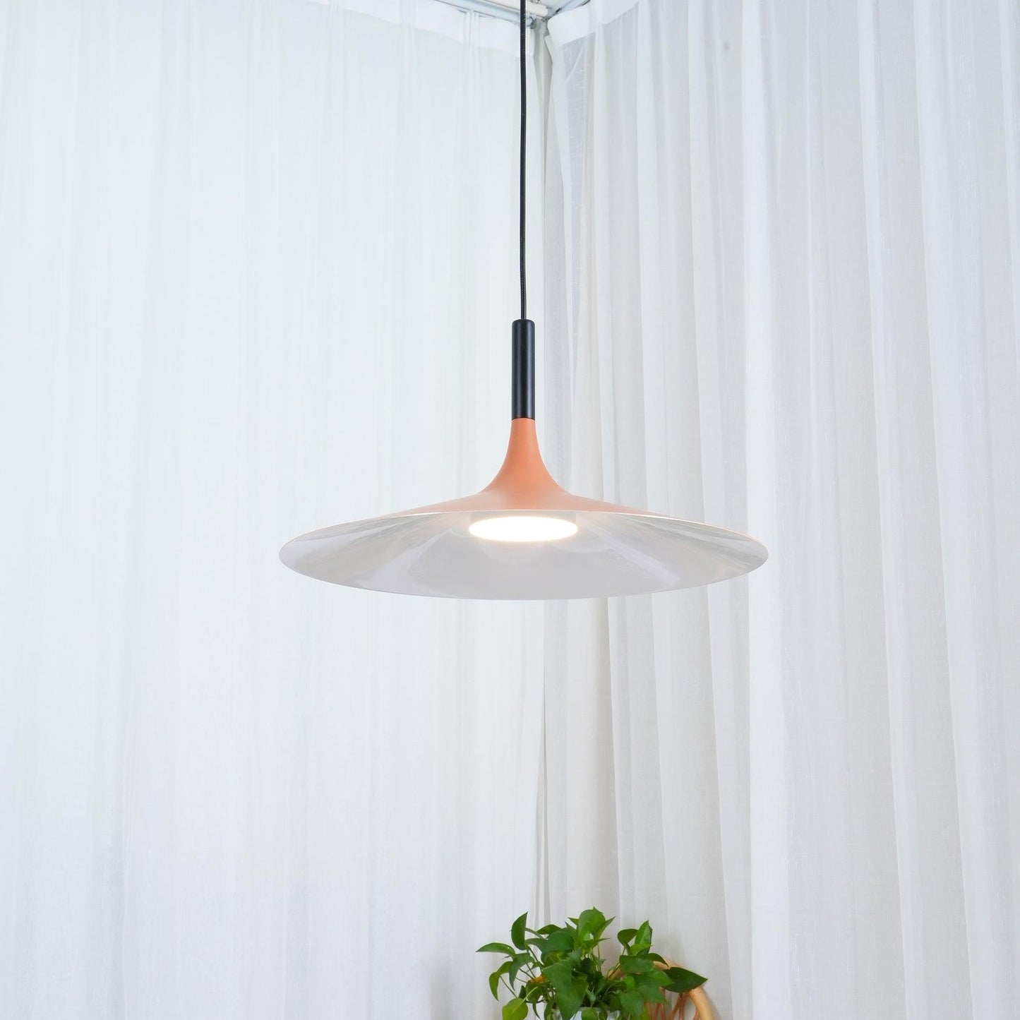 Thaloric | Minimalistische Industriële Aluminium Platte Schijf Hanglamp