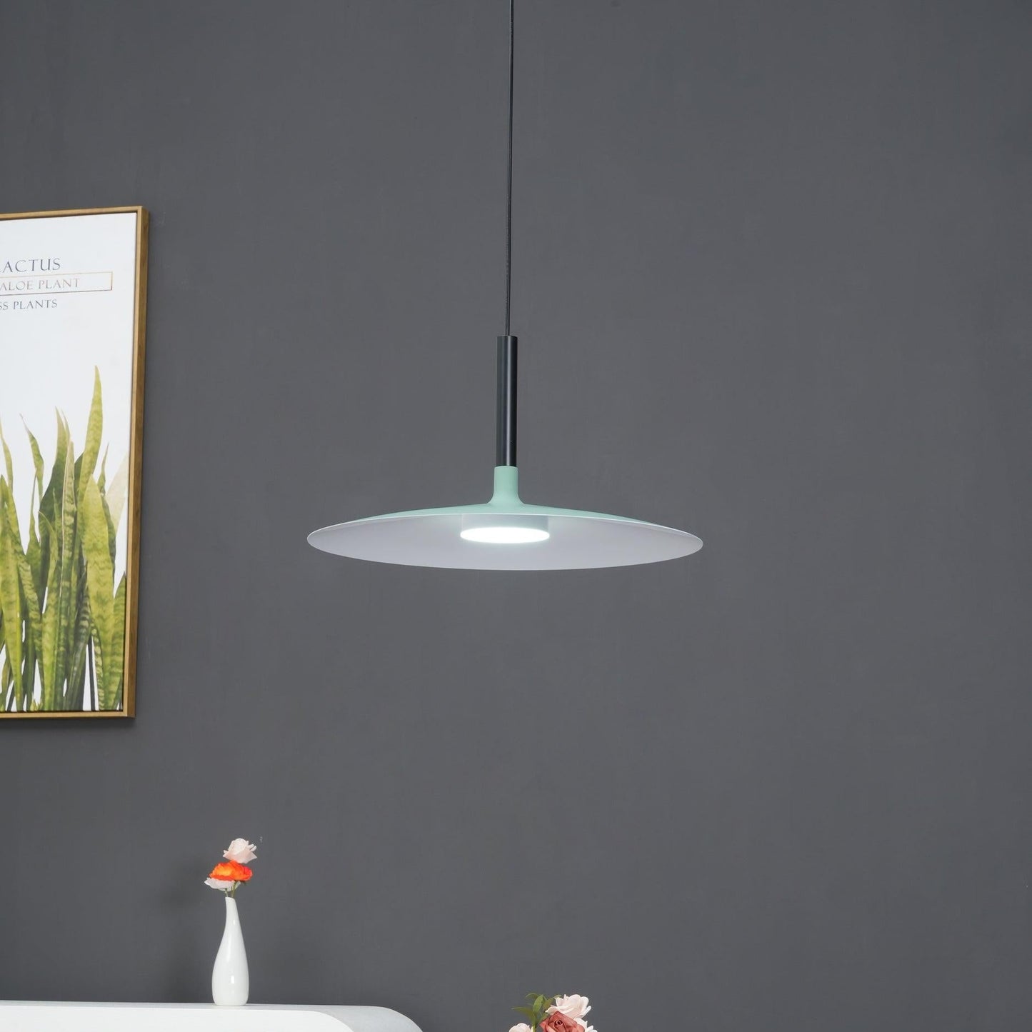 Thaloric | Minimalistische Industriële Aluminium Platte Schijf Hanglamp