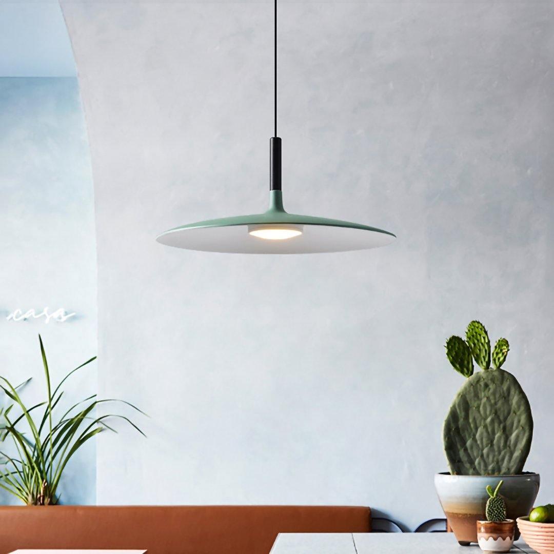 Thaloric | Minimalistische Industriële Aluminium Platte Schijf Hanglamp