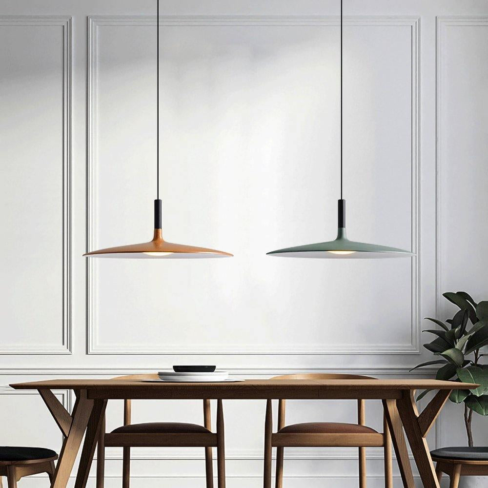 Thaloric | Minimalistische Industriële Aluminium Platte Schijf Hanglamp