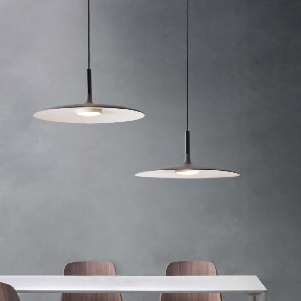 Thaloric | Minimalistische Industriële Aluminium Platte Schijf Hanglamp