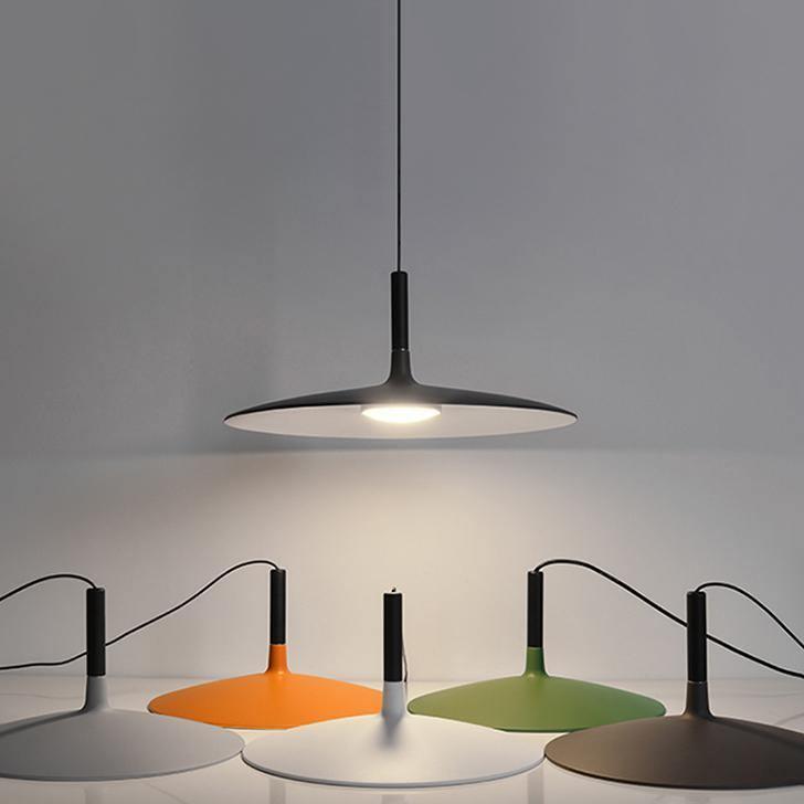 Thaloric | Minimalistische Industriële Aluminium Platte Schijf Hanglamp