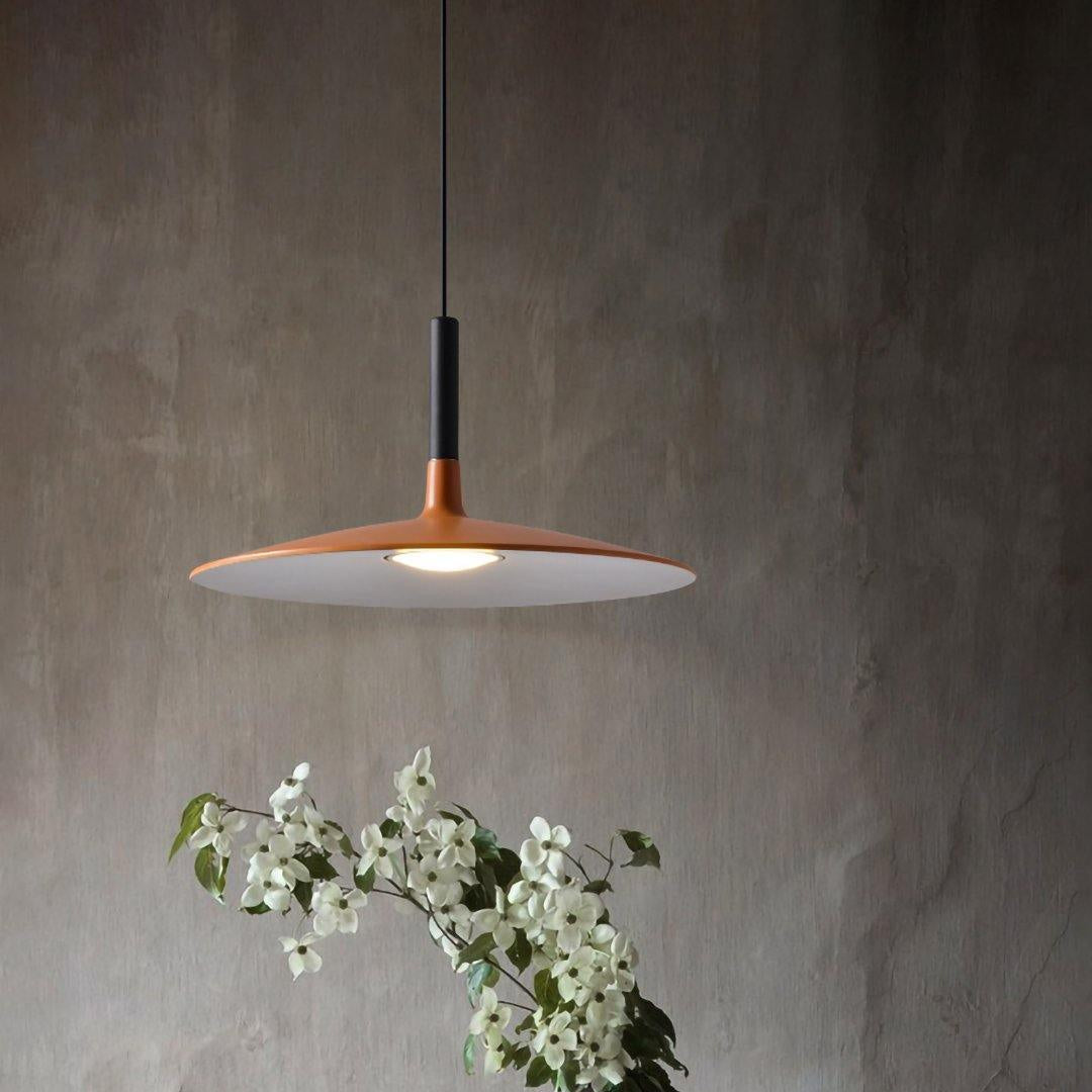 Thaloric | Minimalistische Industriële Aluminium Platte Schijf Hanglamp