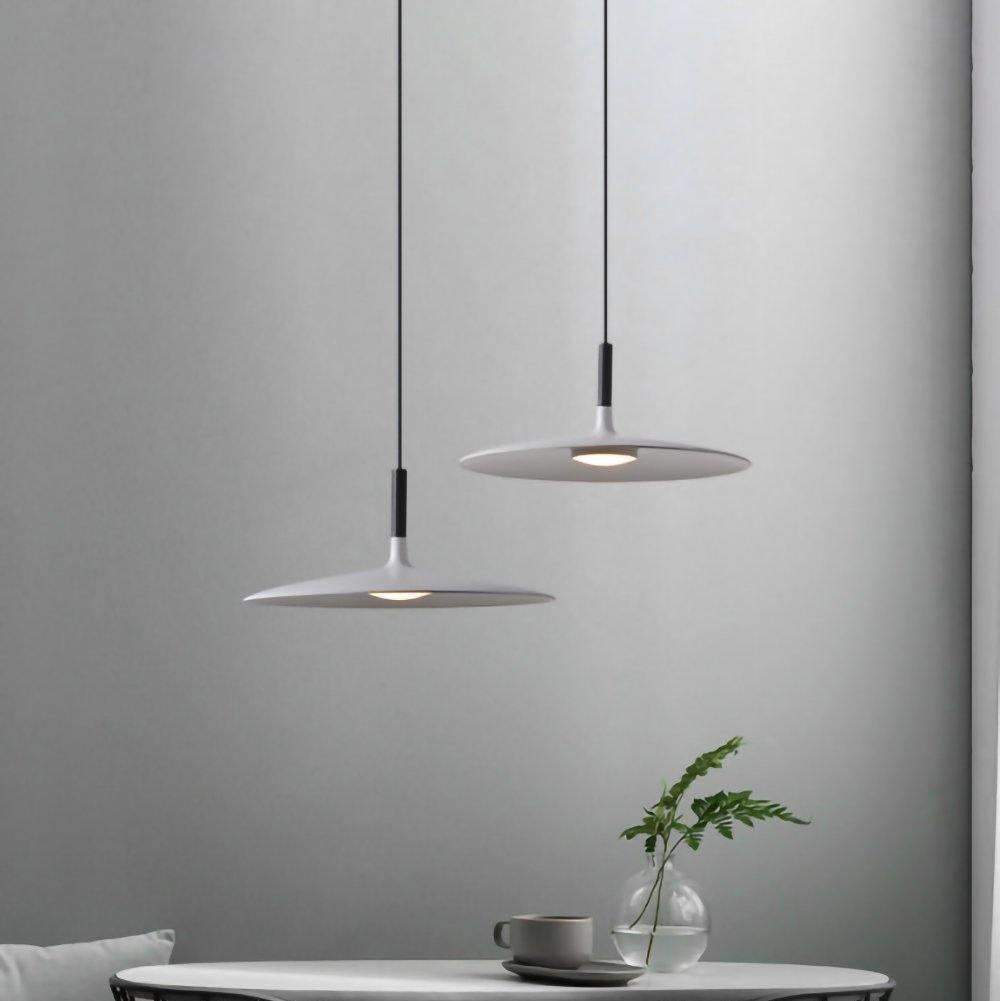 Thaloric | Minimalistische Industriële Aluminium Platte Schijf Hanglamp