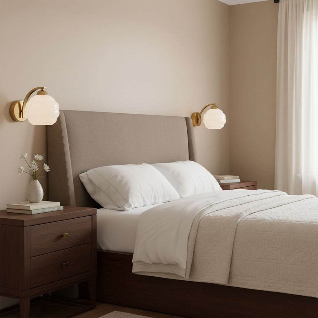 Thryndol | Geribbelde Glazen Bol Vintage Wandlamp