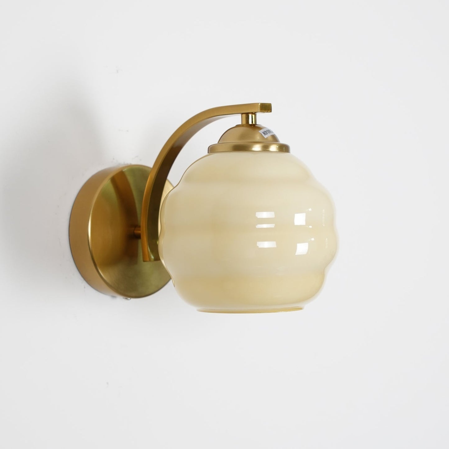 Thryndol | Geribbelde Glazen Bol Vintage Wandlamp