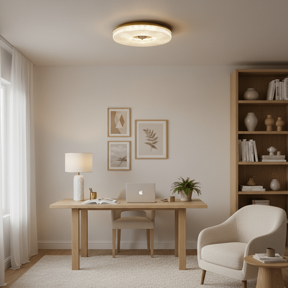 Corissam | Slanke schijf eigentijdse geometrische opbouw plafondlamp
