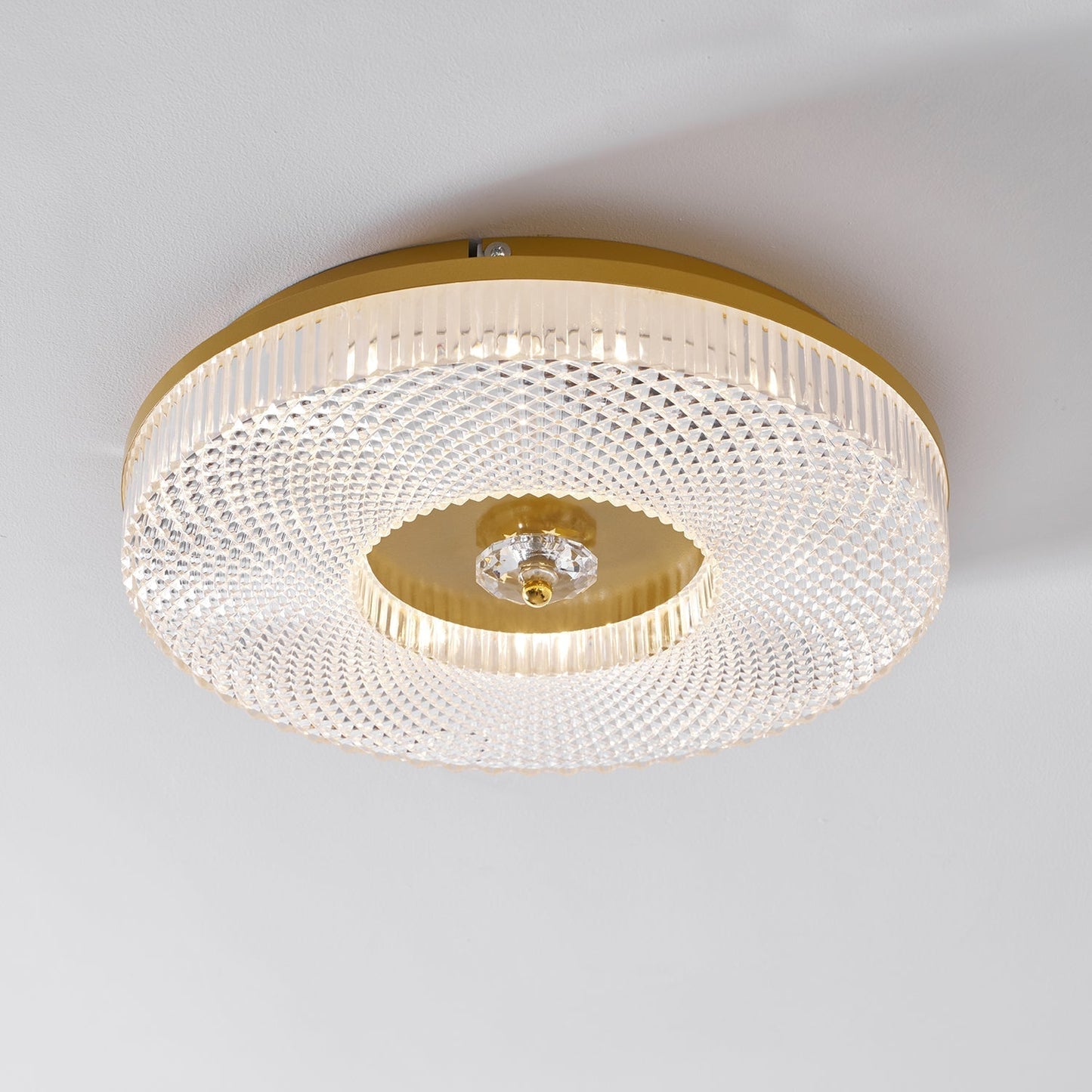 Corissam | Slanke schijf eigentijdse geometrische opbouw plafondlamp