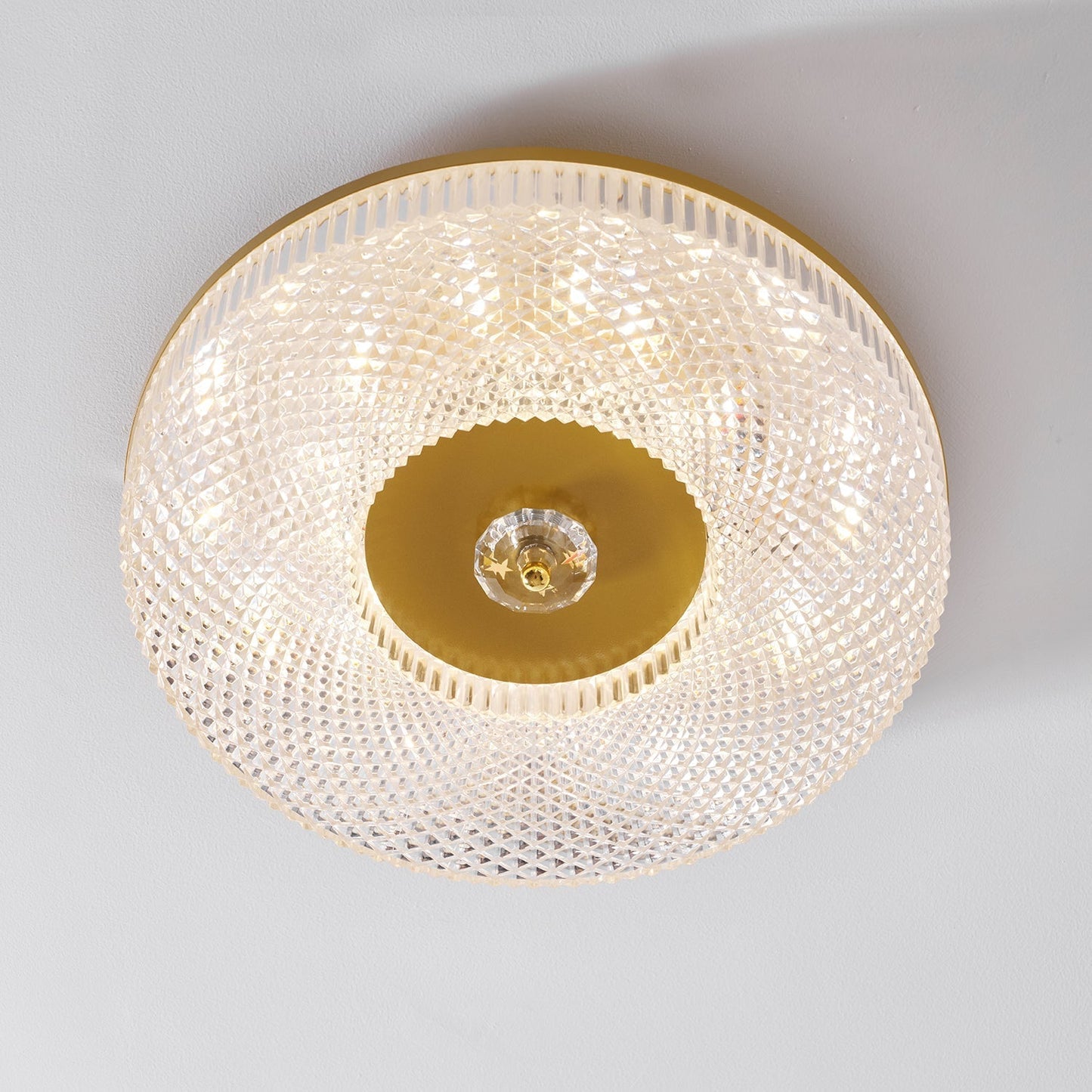 Corissam | Slanke schijf eigentijdse geometrische opbouw plafondlamp