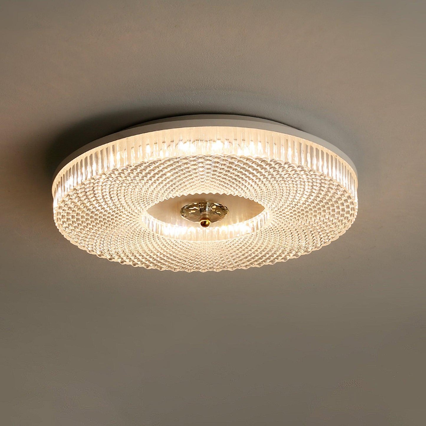 Corissam | Slanke schijf eigentijdse geometrische opbouw plafondlamp