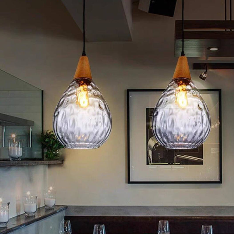 Niris | Minimalistische Druppel Textuur Glazen Hanglamp