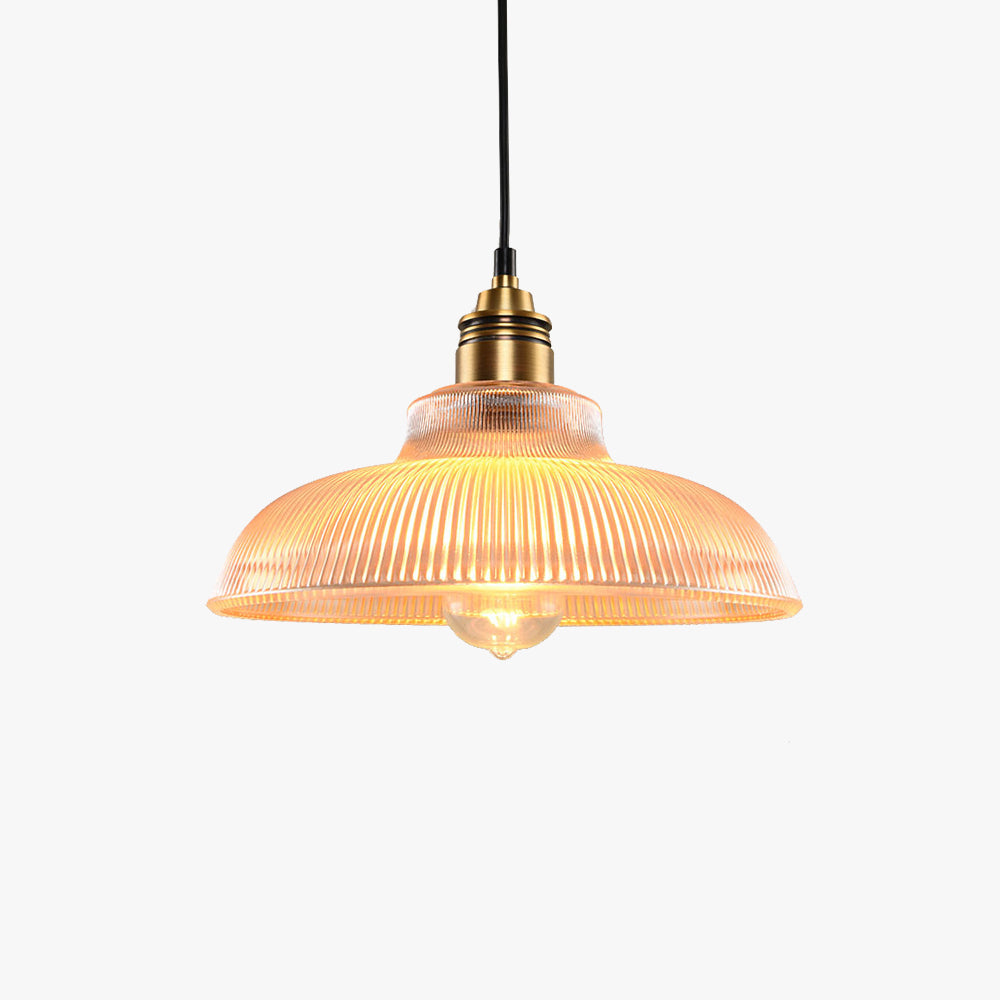 Kalsyr | Industriële Glazen Gebogen Silhouet Koepel Hanglamp