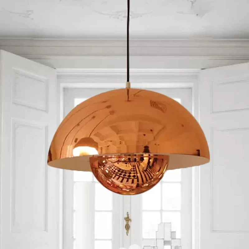 Aerizun | Mid-Century Sferische Silhouet Metalen Hanglamp