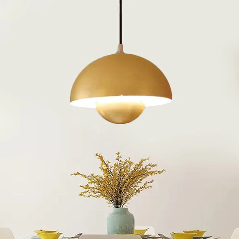 Aerizun | Mid-Century Sferische Silhouet Metalen Hanglamp