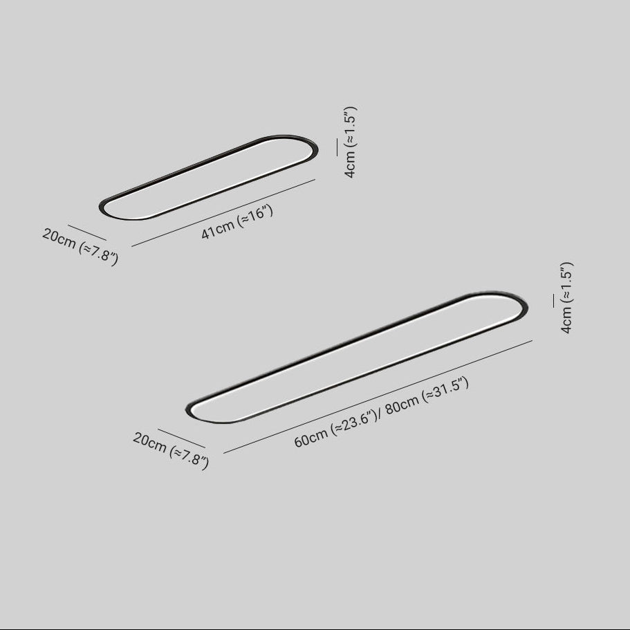 Ellia | Minimalistische Slanke Ovalen Plafondlamp