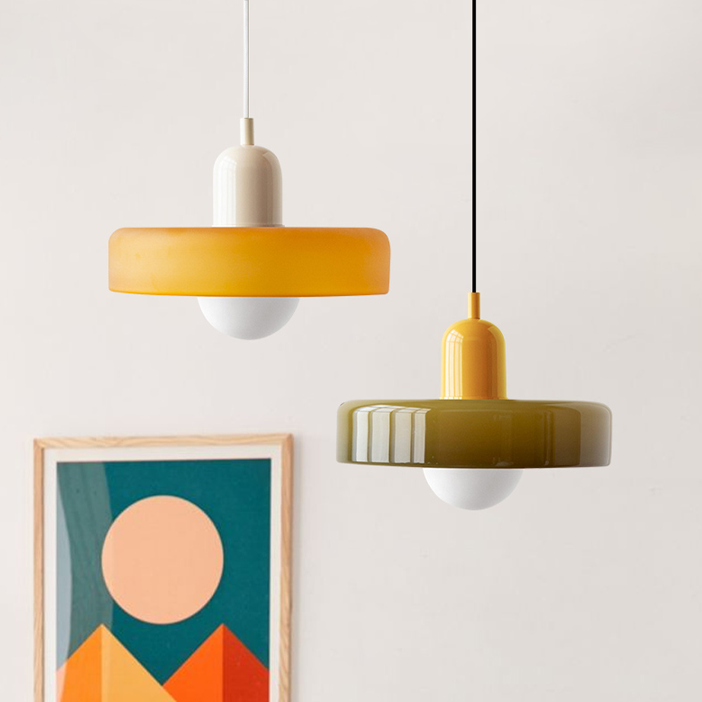 Vetro | Bauhaus Stijl Gekleurde Glas Hanglamp