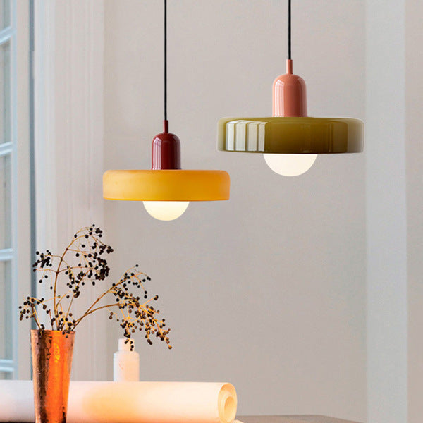 Vetro | Bauhaus Stijl Gekleurde Glas Hanglamp