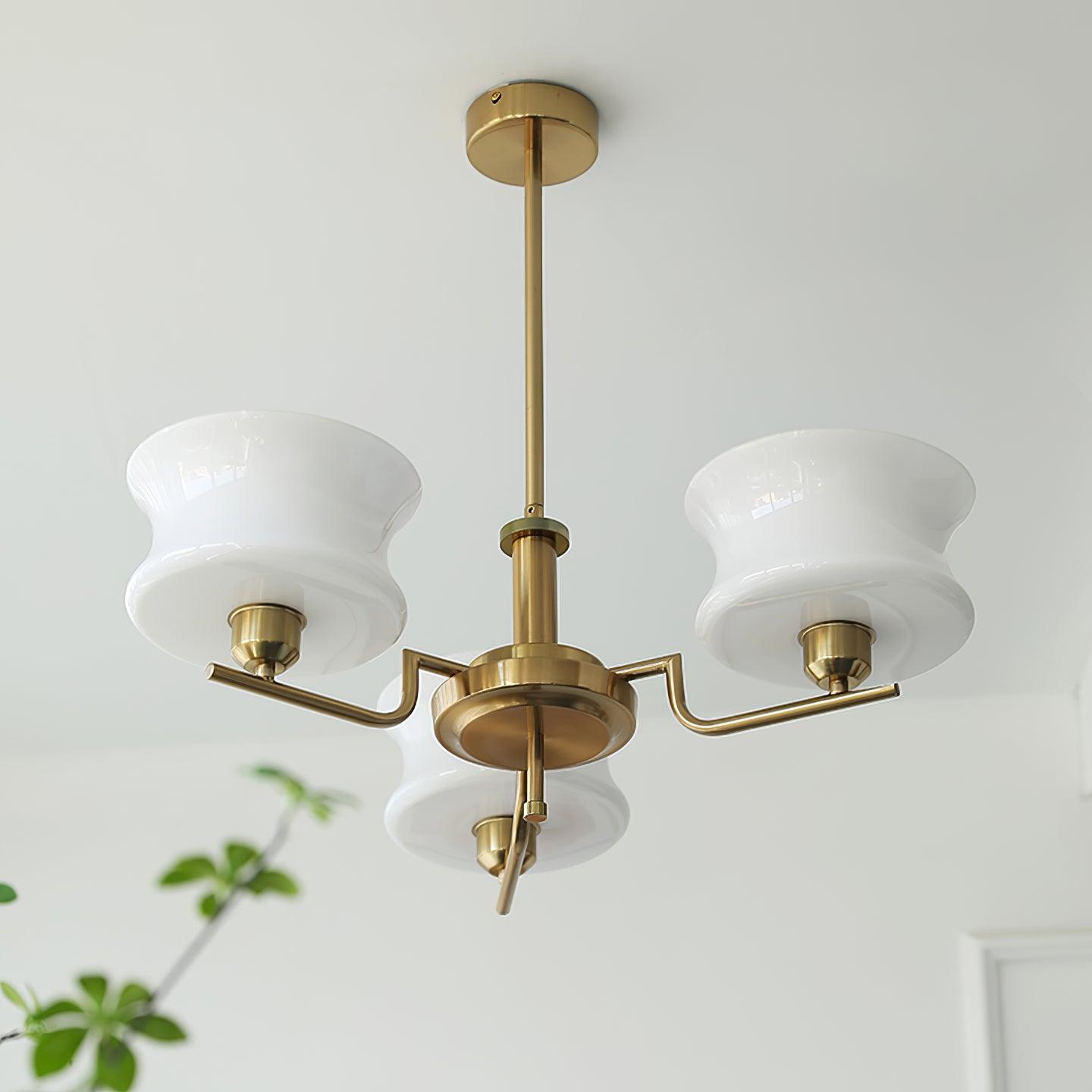 Kendroma | Antiek geïnspireerde gebogen bolvormige glazen plafondlamp