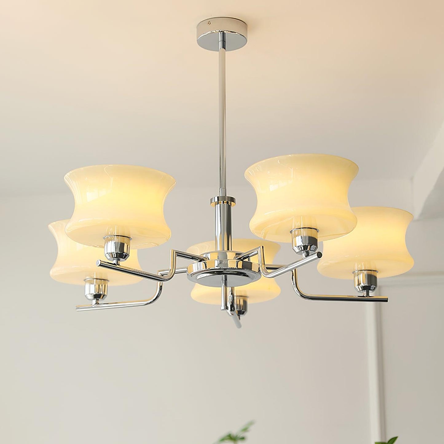 Kendroma | Antiek geïnspireerde gebogen bolvormige glazen plafondlamp