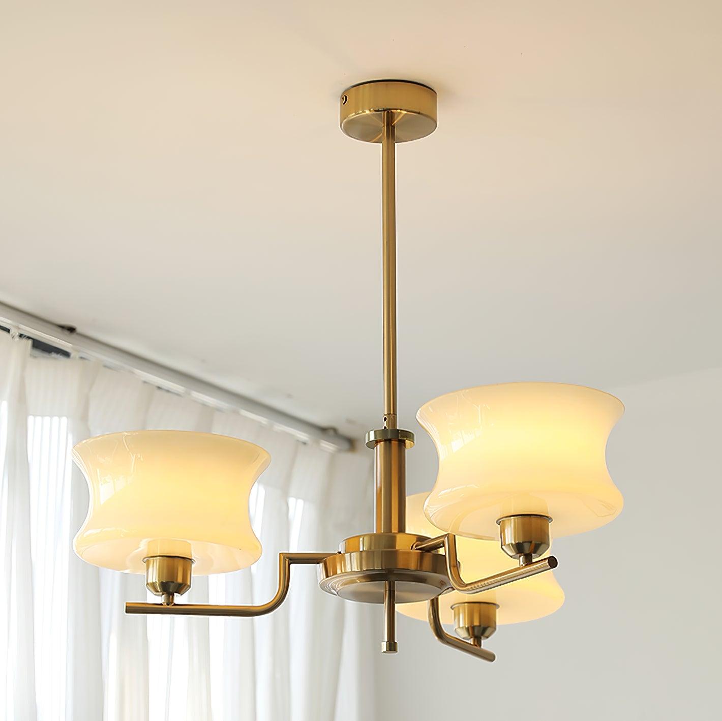 Kendroma | Antiek geïnspireerde gebogen bolvormige glazen plafondlamp