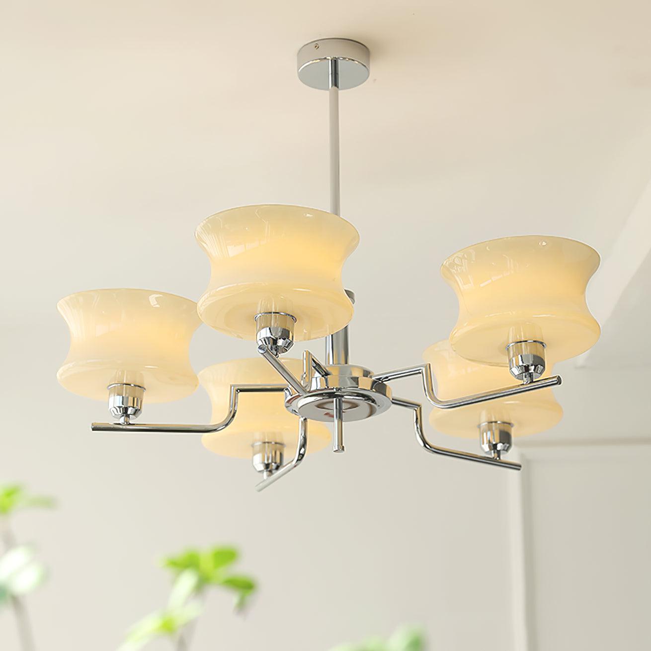 Kendroma | Antiek geïnspireerde gebogen bolvormige glazen plafondlamp