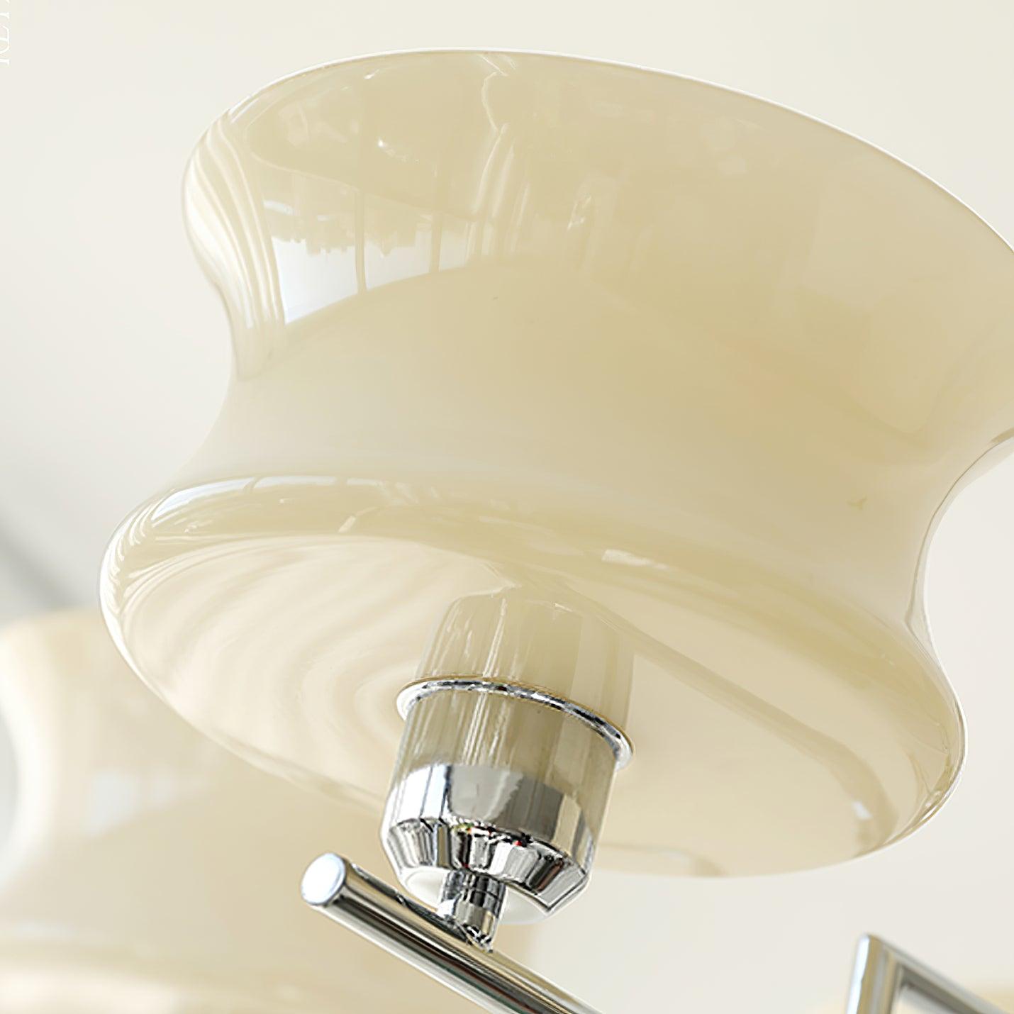 Kendroma | Antiek geïnspireerde gebogen bolvormige glazen plafondlamp
