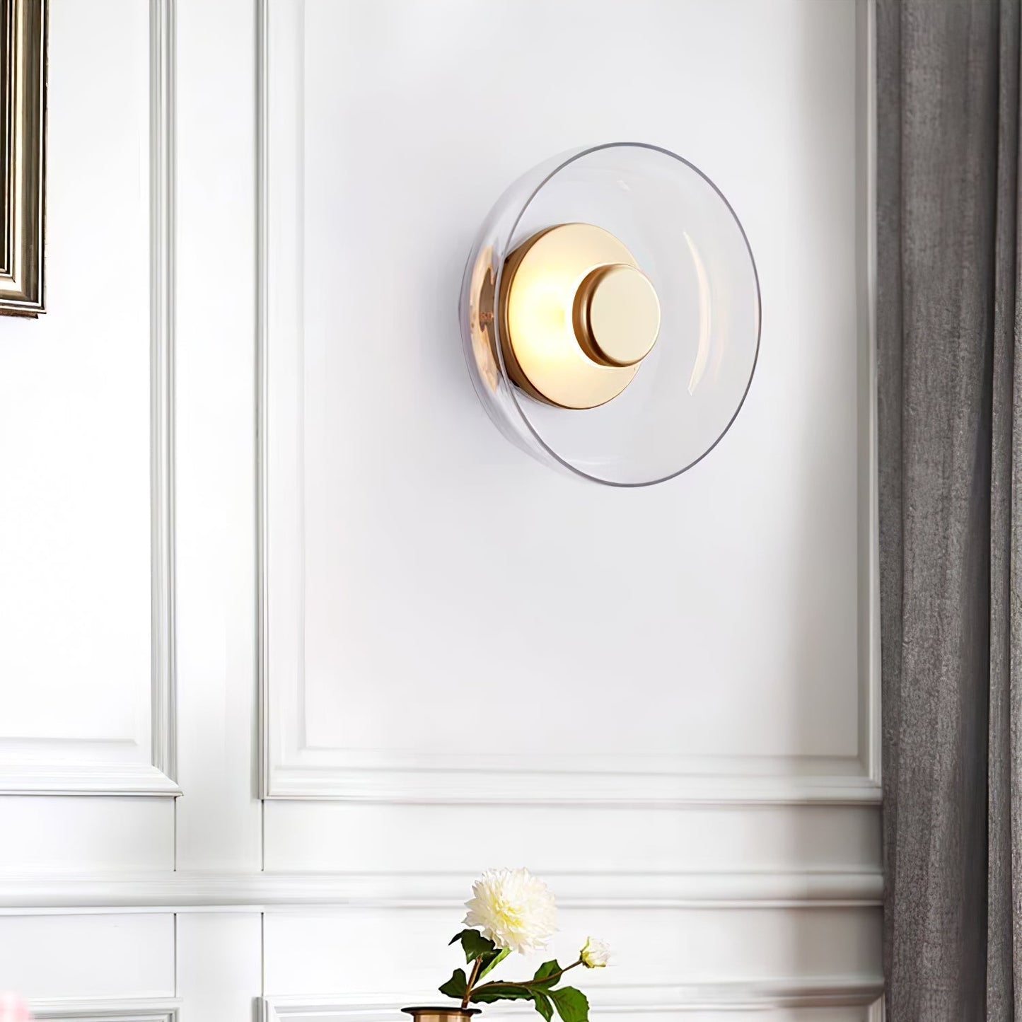 Luvia | Noordse Geribbelde Glazen Art Deco Wandlamp