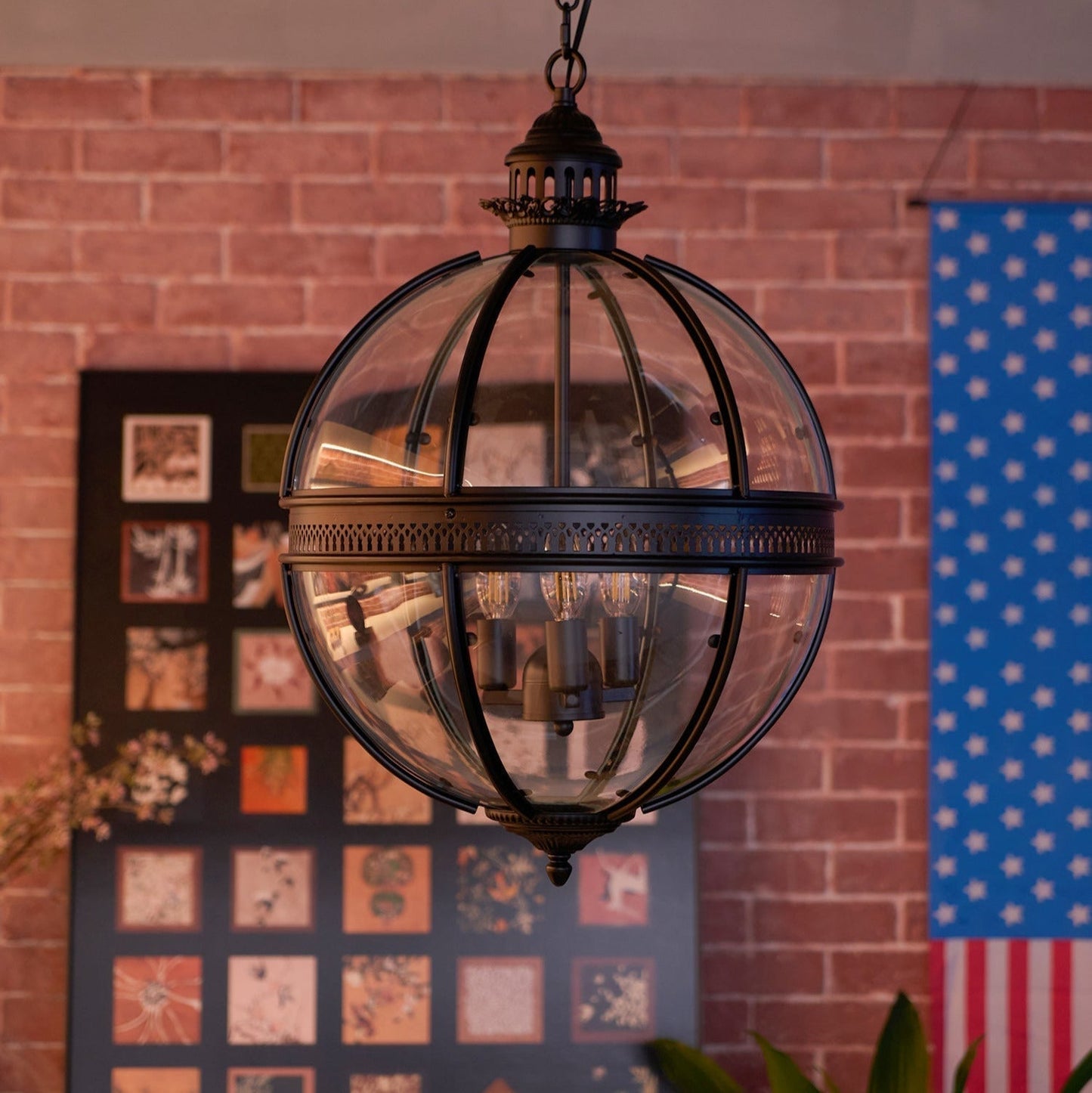 Vinse | Vintage Sferische Transparante Glazen Hanglamp
