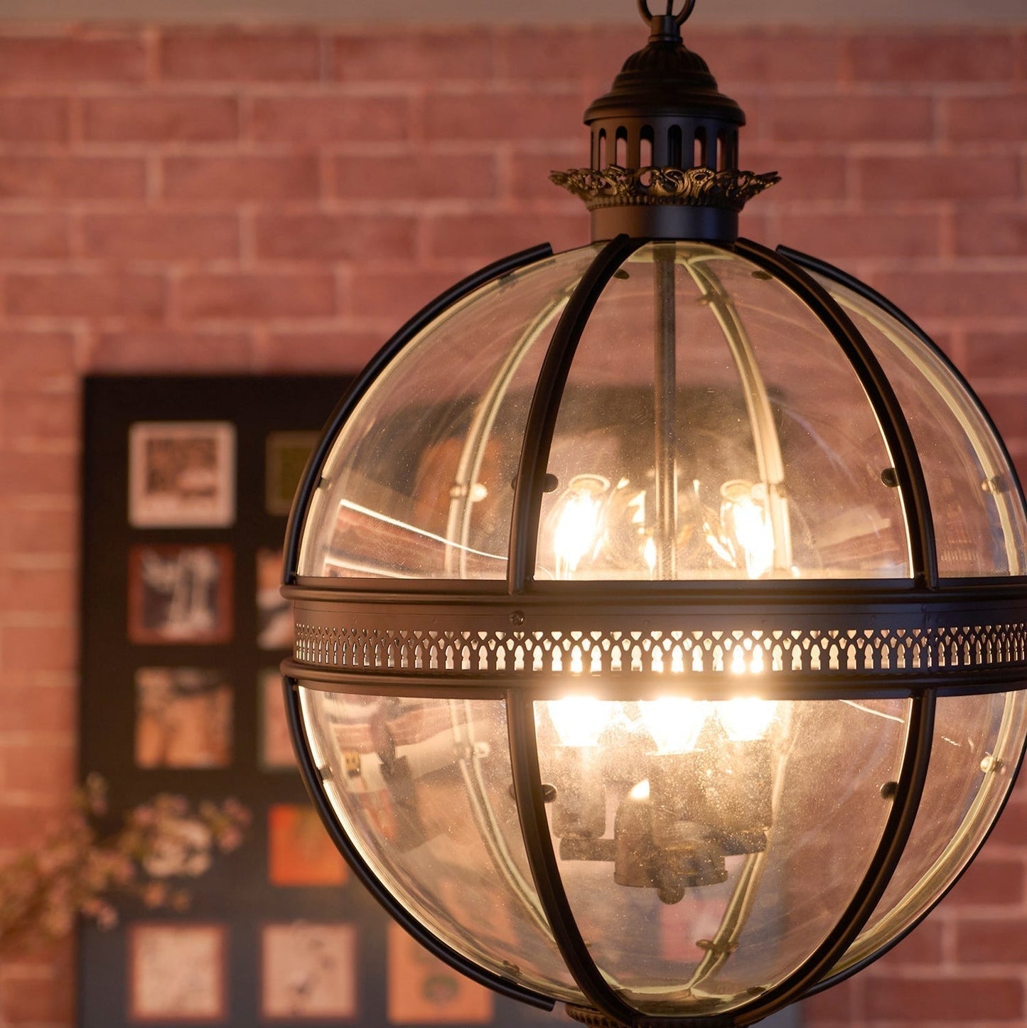 Vinse | Vintage Sferische Transparante Glazen Hanglamp