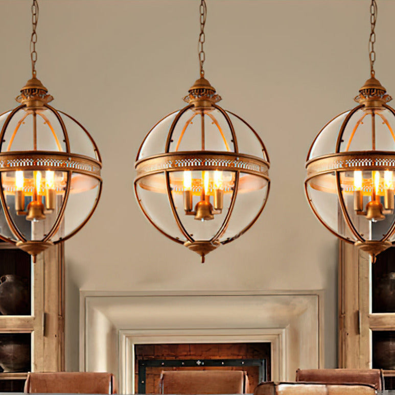 Vinse | Vintage Sferische Transparante Glazen Hanglamp