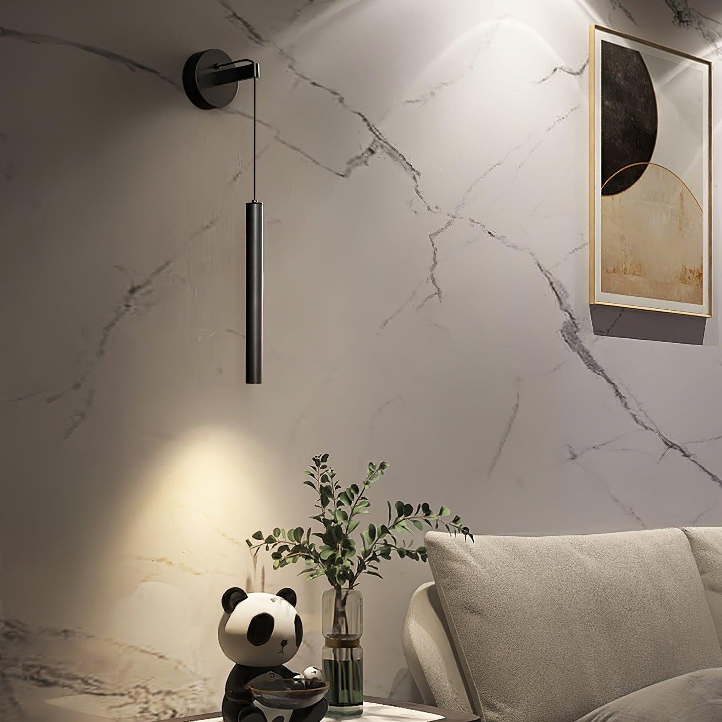 Albronix | Lineaire Messing Minimalistische LED Architectonische Wandhanglamp
