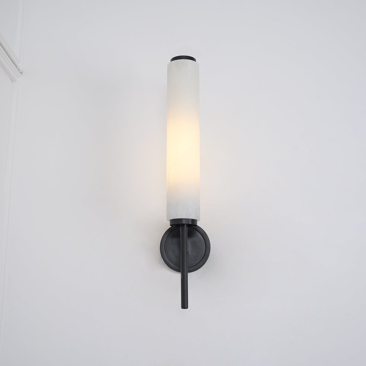 Kelsorim | Geometrische minimalistische albasten cilindrische wandlamp