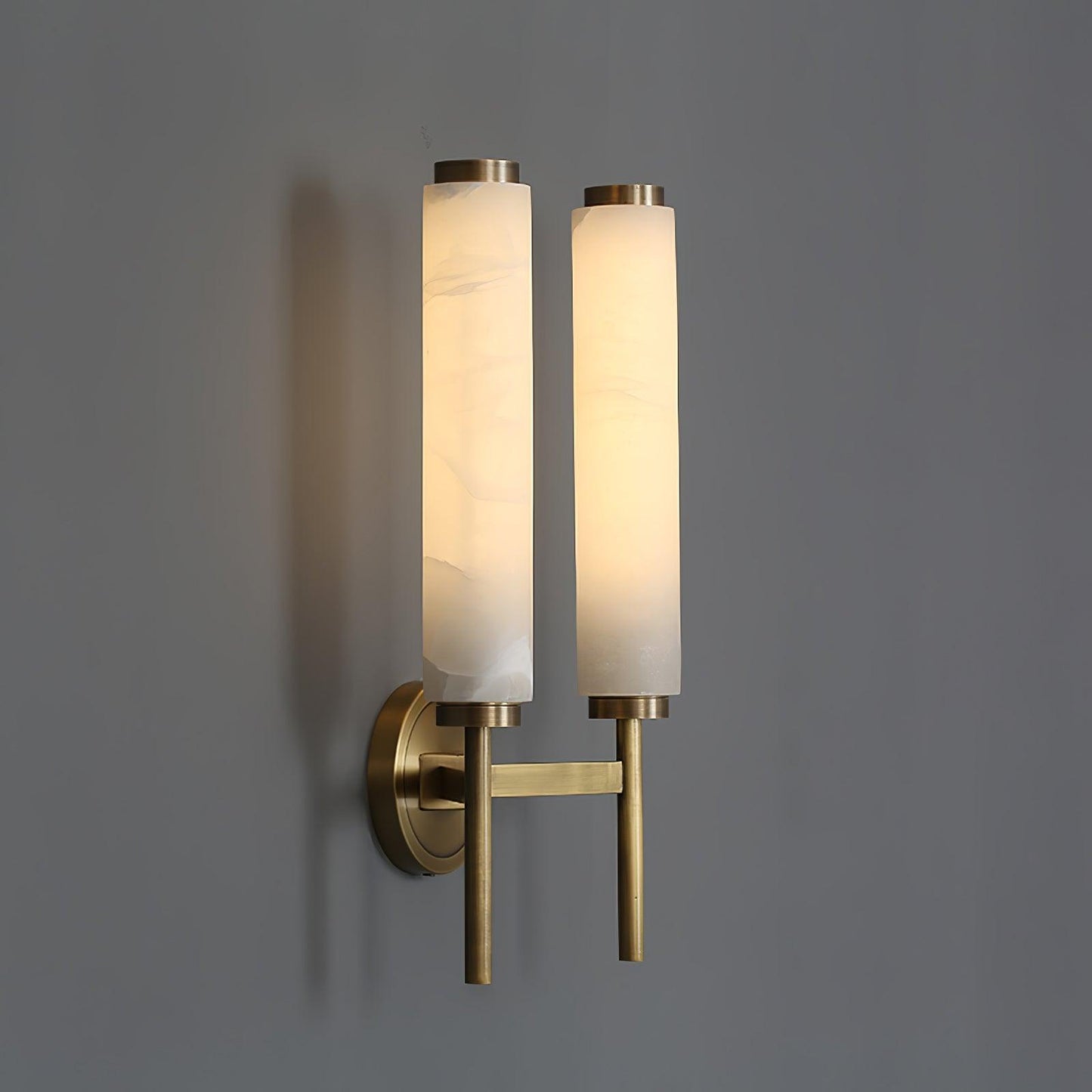 Kelsorim | Geometrische minimalistische albasten cilindrische wandlamp