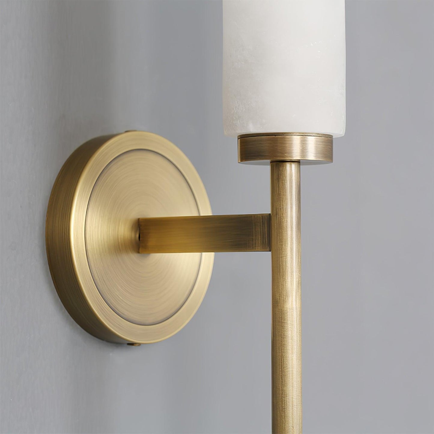 Kelsorim | Geometrische minimalistische albasten cilindrische wandlamp
