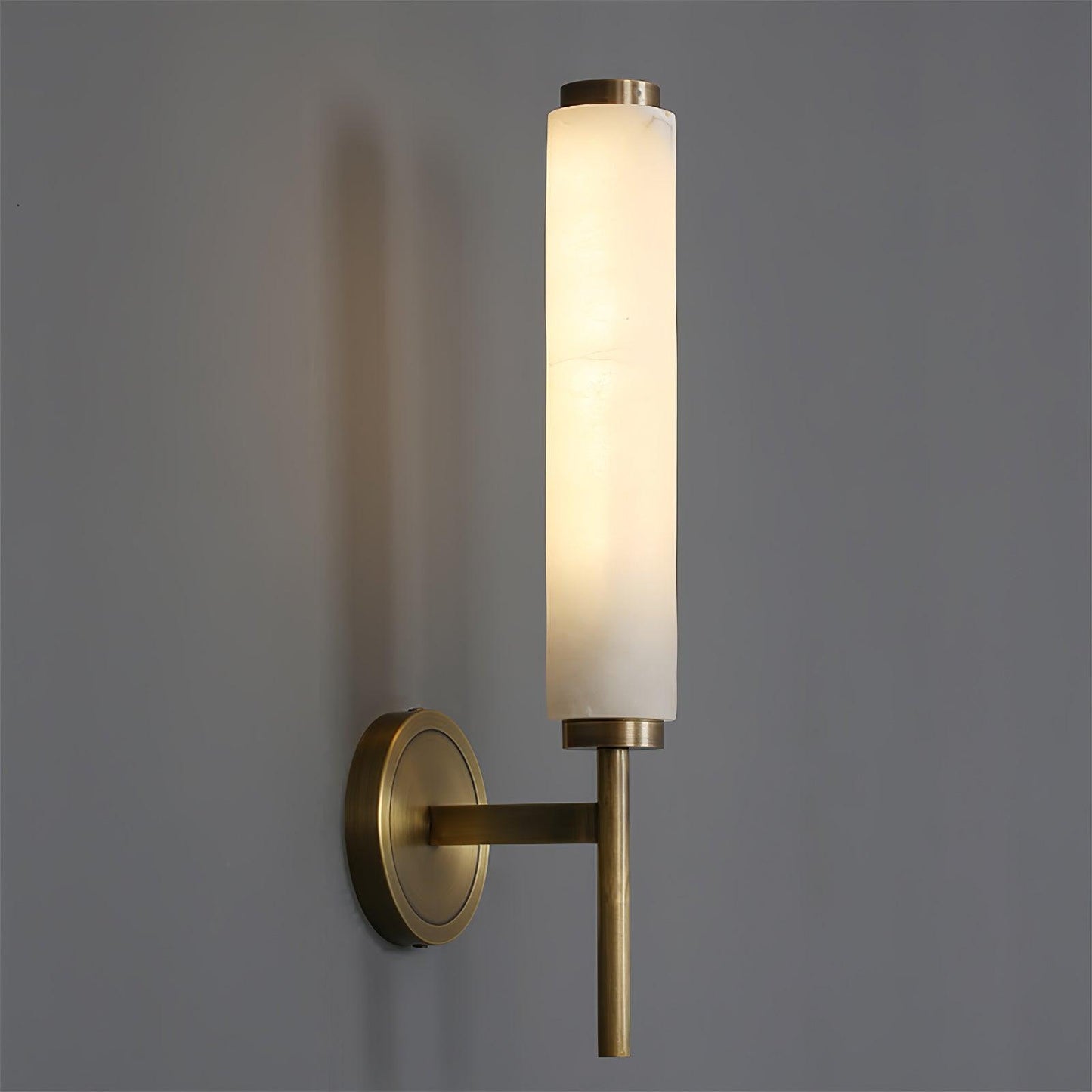 Kelsorim | Geometrische minimalistische albasten cilindrische wandlamp
