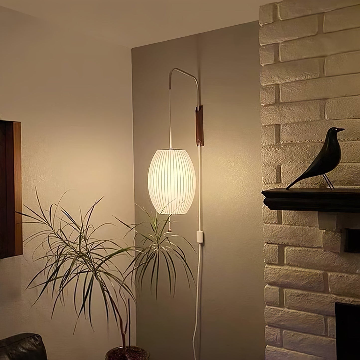 Kyntaroc | Retro Geribbelde Silhouet Zwevende Bol Wandlamp