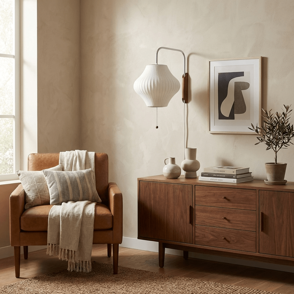 Kyntaroc | Retro Geribbelde Silhouet Zwevende Bol Wandlamp