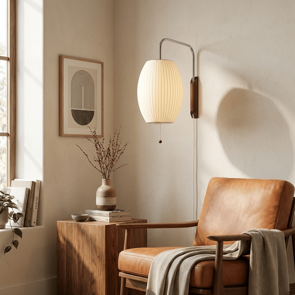 Kyntaroc | Retro Geribbelde Silhouet Zwevende Bol Wandlamp