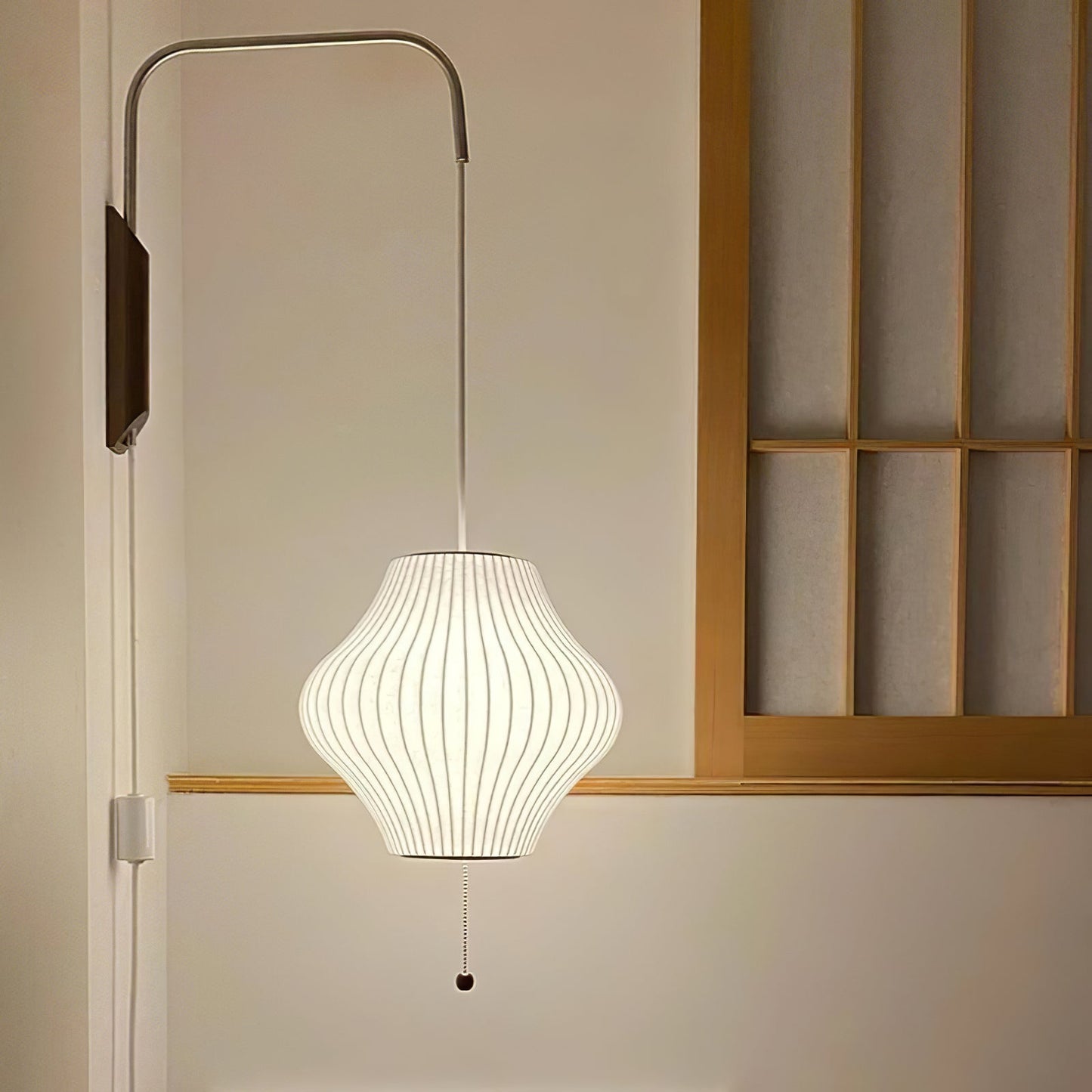 Kyntaroc | Retro Geribbelde Silhouet Zwevende Bol Wandlamp