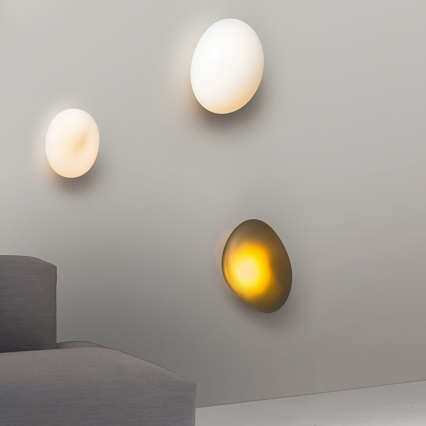 Caldrion | Met de Hand Geblazen Glazen Kiezel Wandlamp