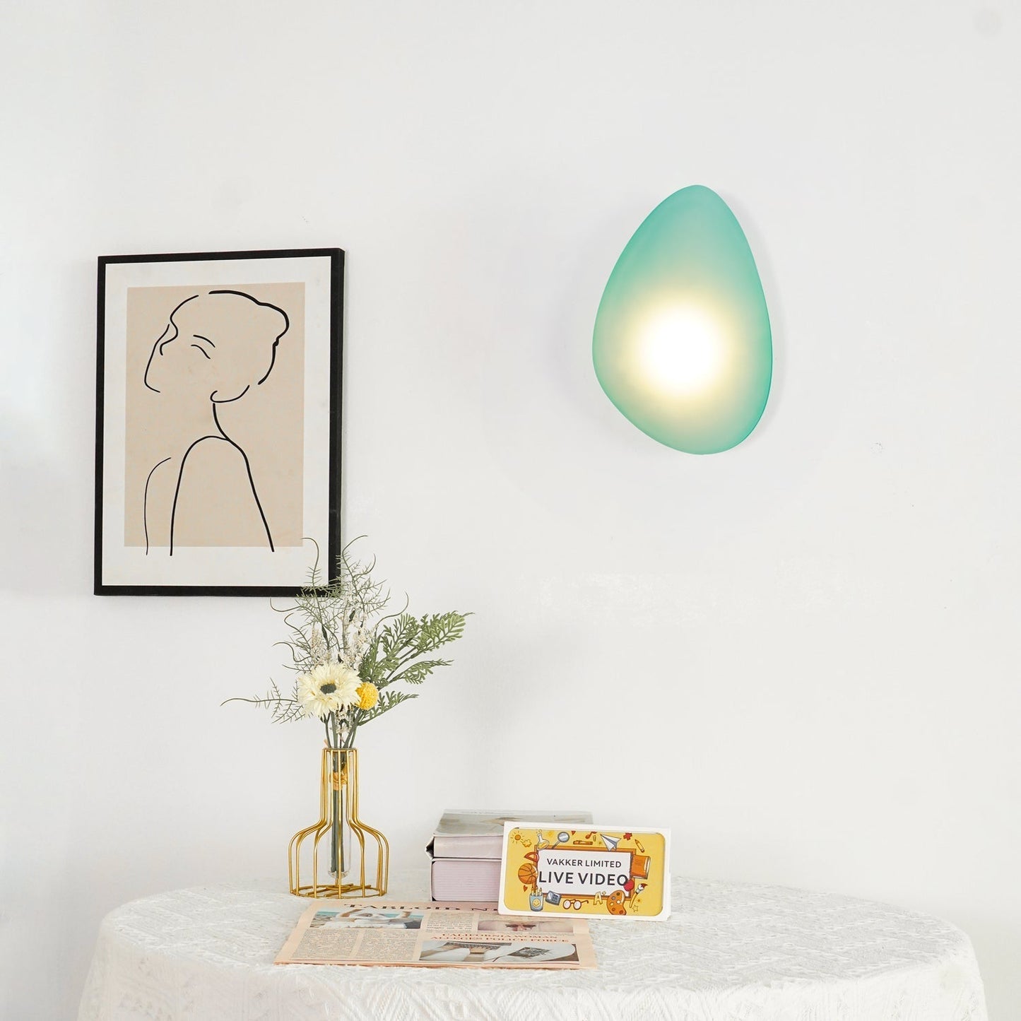 Caldrion | Met de Hand Geblazen Glazen Kiezel Wandlamp
