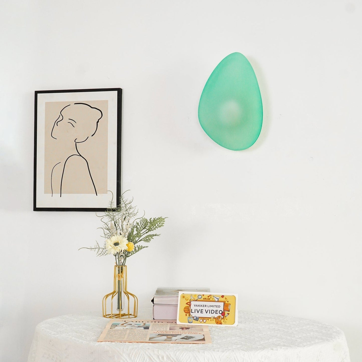 Caldrion | Met de Hand Geblazen Glazen Kiezel Wandlamp