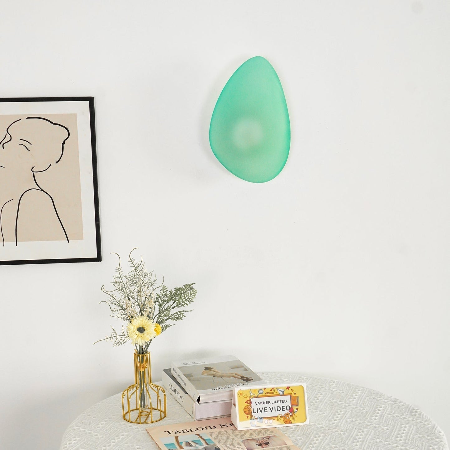 Caldrion | Met de Hand Geblazen Glazen Kiezel Wandlamp