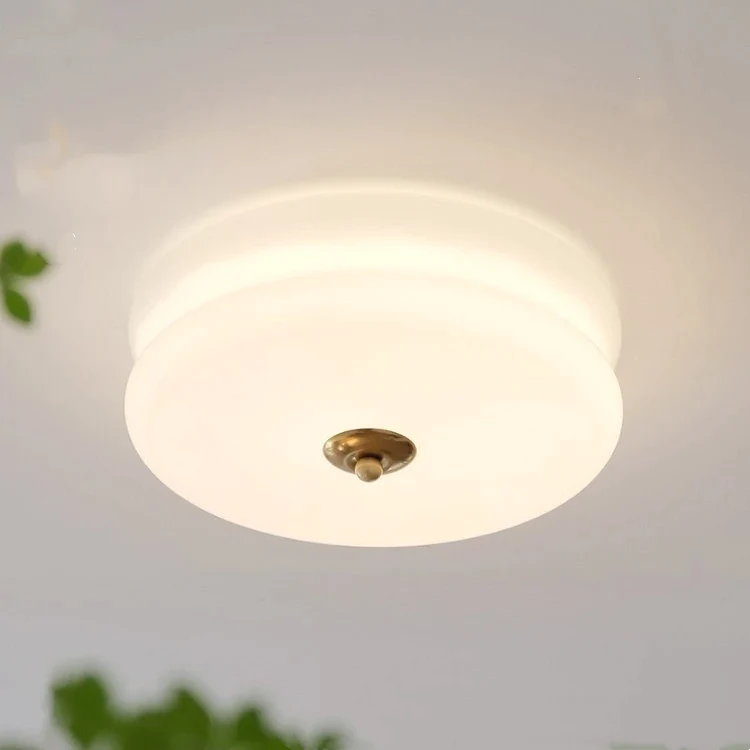 Crema | Vintage Crème Glazen Plafondlamp