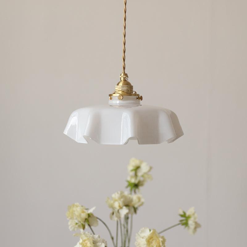Kelvarna | Vintage Geplooide Glazen Fluted Hanglamp