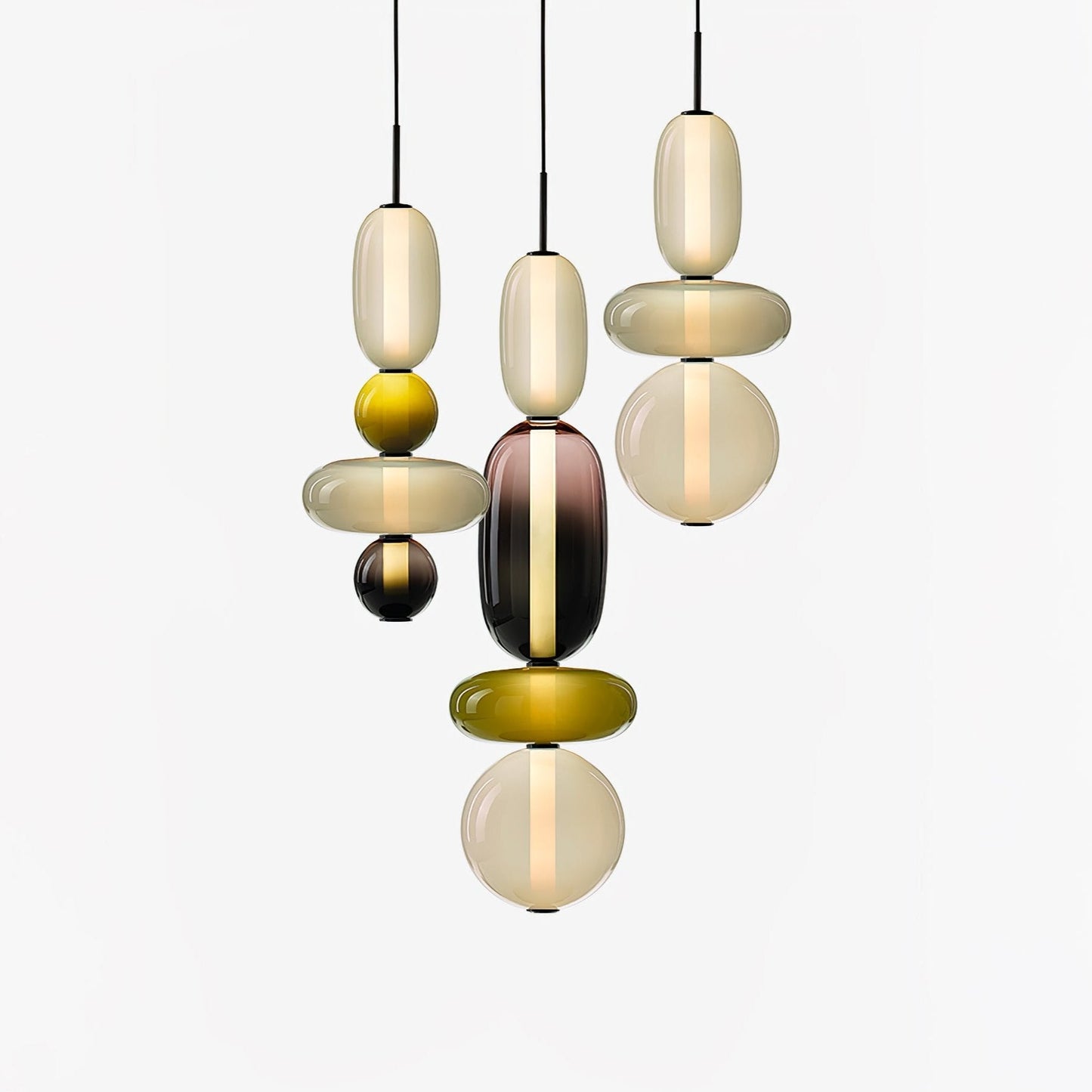 Nyxorise | Ambachtelijke Regenval Cluster Glazen Hanglamp