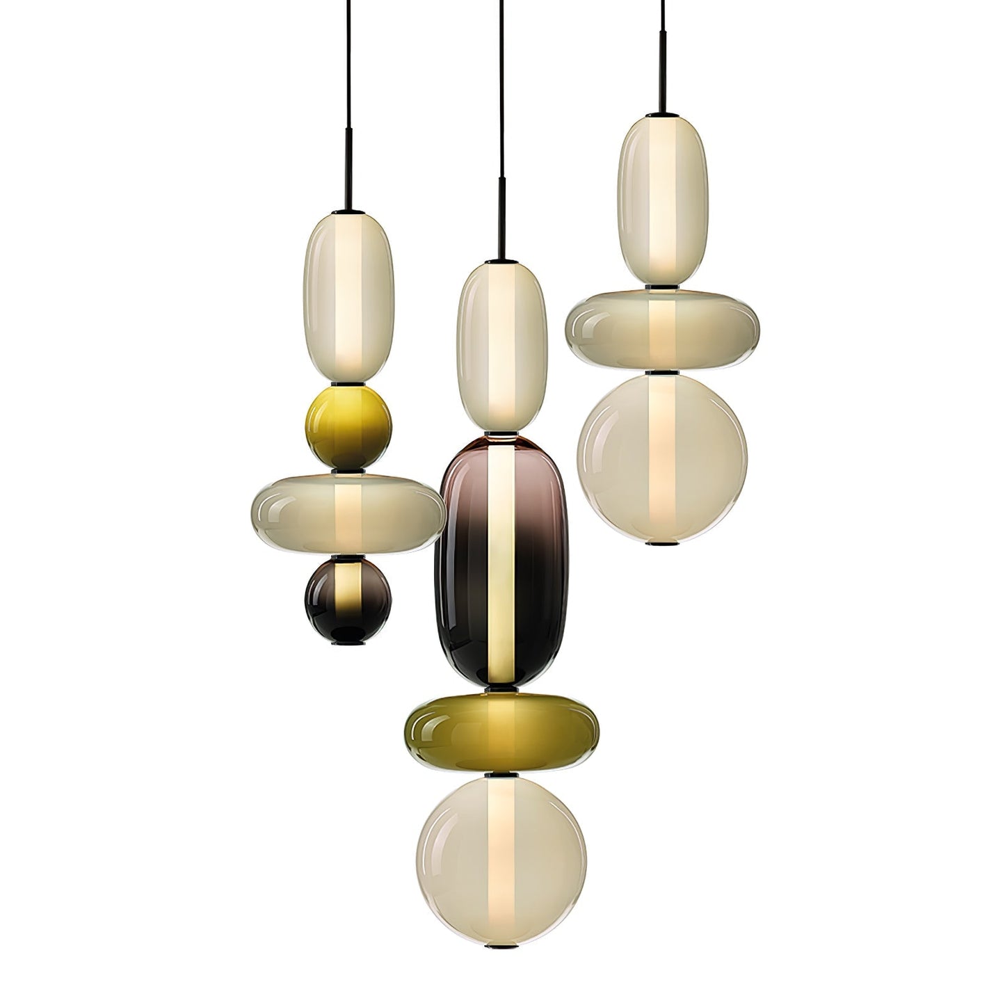 Nyxorise | Ambachtelijke Regenval Cluster Glazen Hanglamp