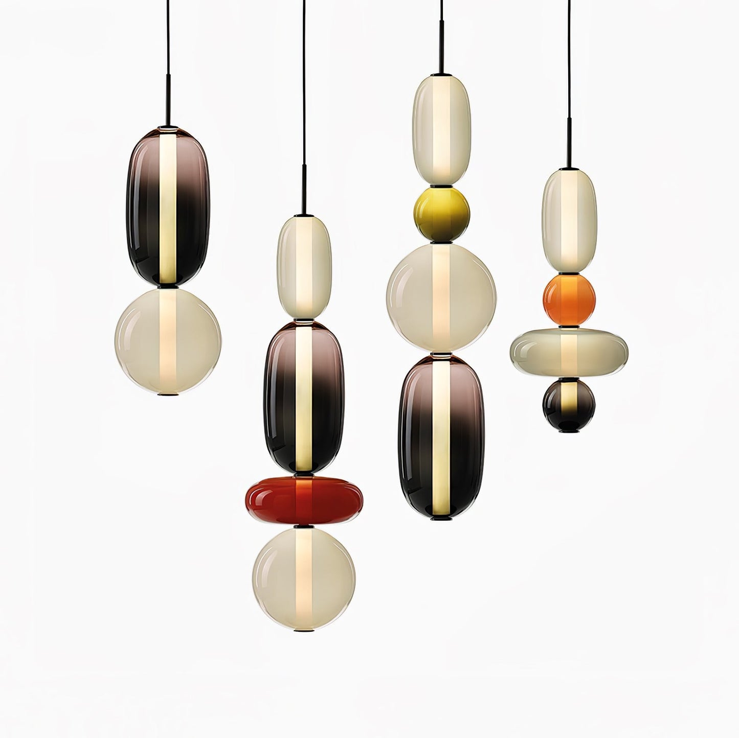Nyxorise | Ambachtelijke Regenval Cluster Glazen Hanglamp
