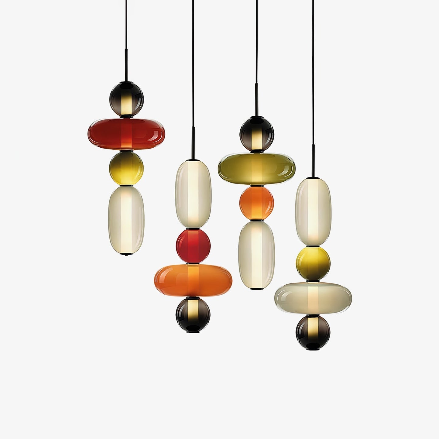 Nyxorise | Ambachtelijke Regenval Cluster Glazen Hanglamp