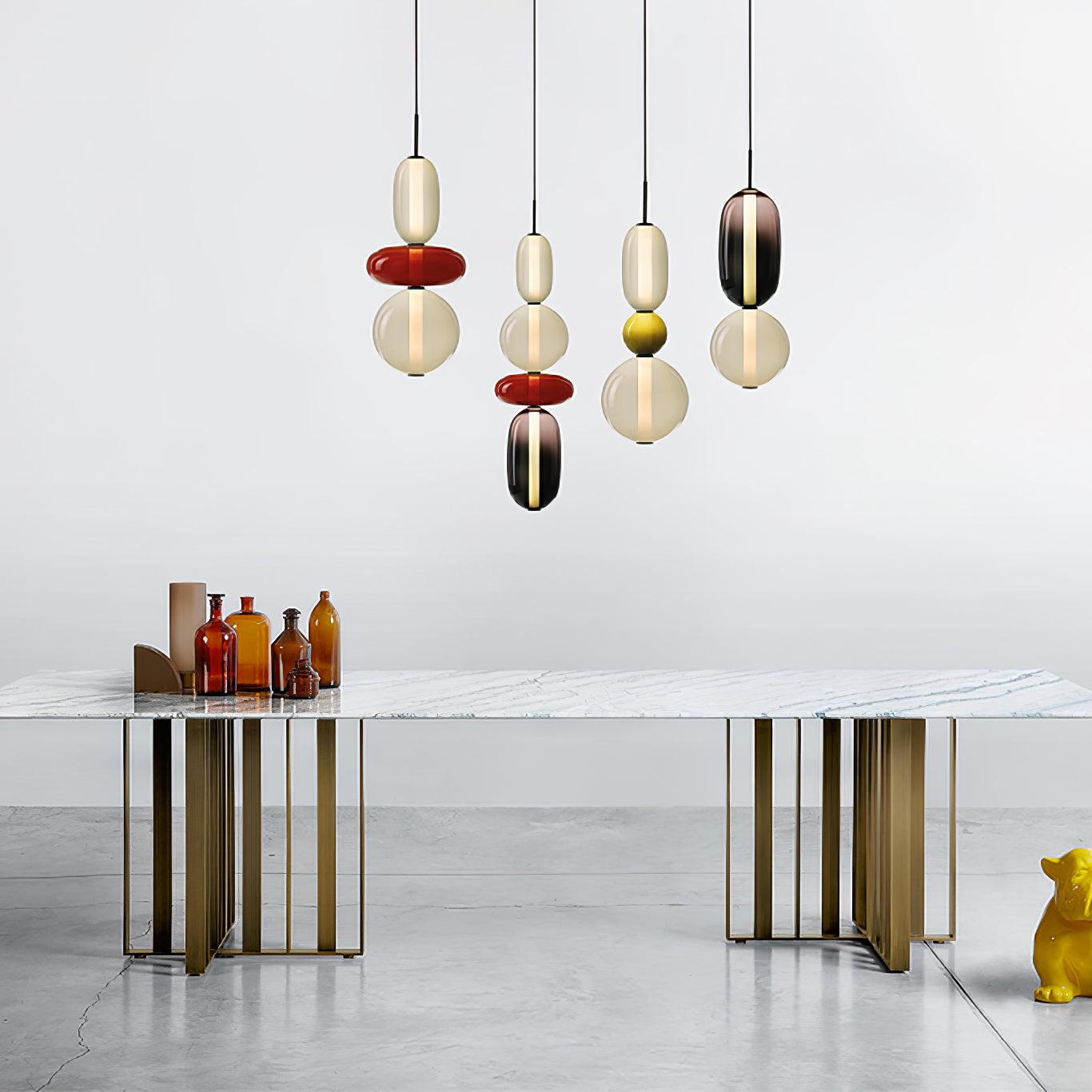 Nyxorise | Ambachtelijke Regenval Cluster Glazen Hanglamp